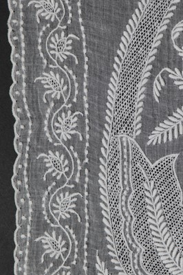 Lot 88 - A fine embroidered muslin stole, Indian, early 19th century