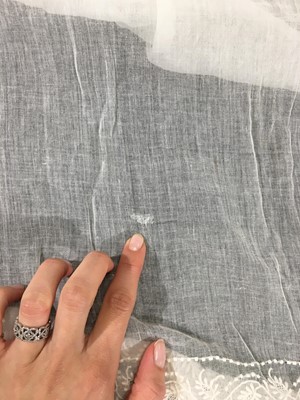 Lot 88 - A fine embroidered muslin stole, Indian, early 19th century