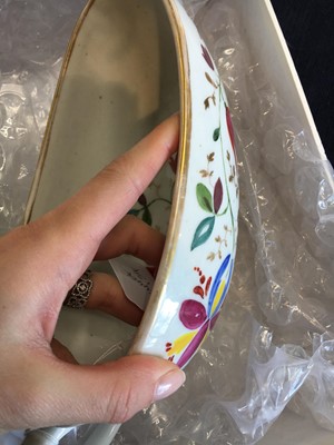 Lot 73 - A porcelain bourdeloue (female chamber pot) probably French, early 19th century