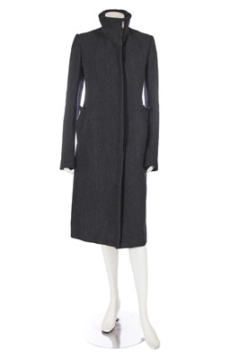Lot 216 - A Carol Christian Poell grey wool-ramie blend coat, 'Self-Same' collection, 2009