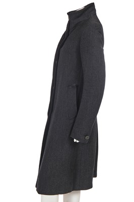 Lot 216 - A Carol Christian Poell grey wool-ramie blend coat, 'Self-Same' collection, 2009