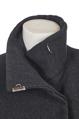 Lot 216 - A Carol Christian Poell grey wool-ramie blend coat, 'Self-Same' collection, 2009