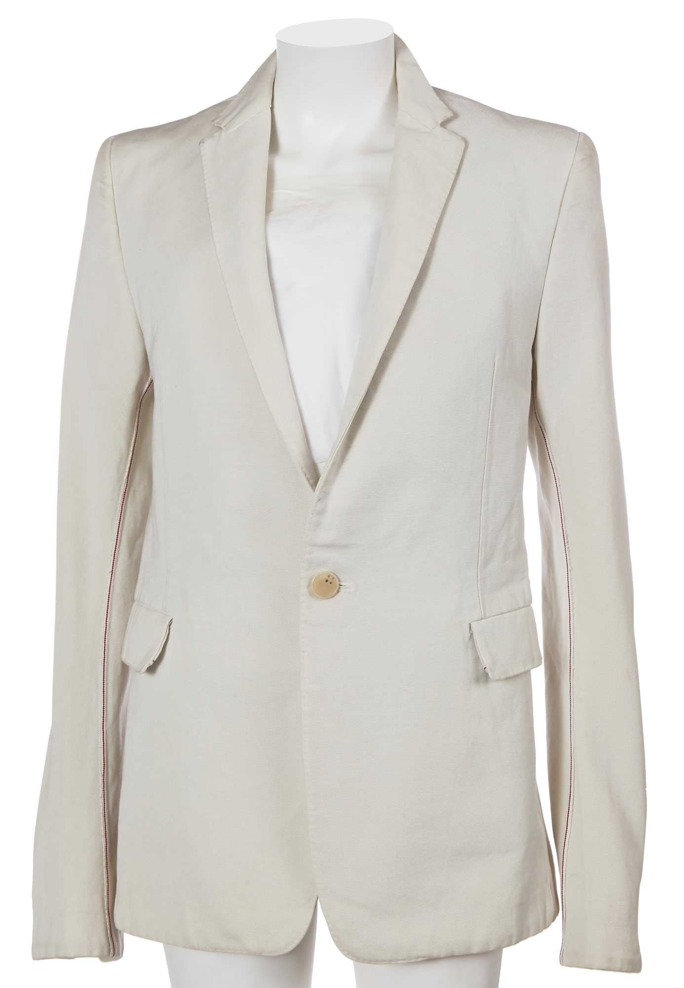 Click for high resolution Lot 42 - A Carol Christian Poell men's white cotton 'Self Edge' blazer, 2014