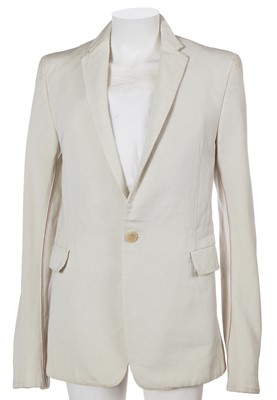 Lot 42 - A Carol Christian Poell men's white cotton 'Self Edge' blazer, 2014