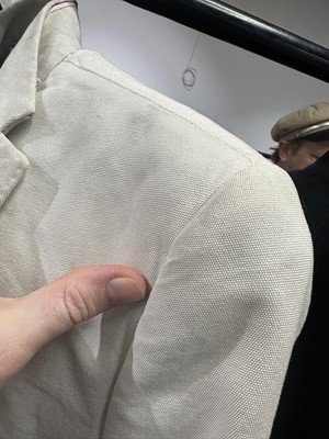 Lot 42 - A Carol Christian Poell men's white cotton 'Self Edge' blazer, 2014