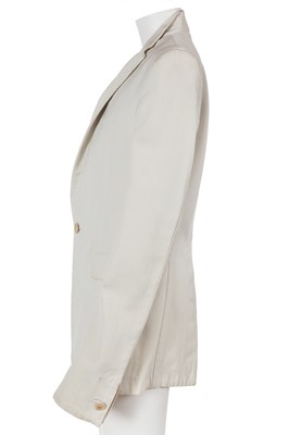 Lot 42 - A Carol Christian Poell men's white cotton 'Self Edge' blazer, 2014
