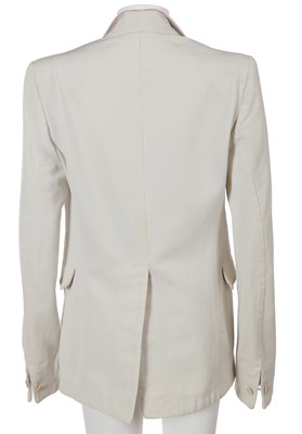 Lot 42 - A Carol Christian Poell men's white cotton 'Self Edge' blazer, 2014