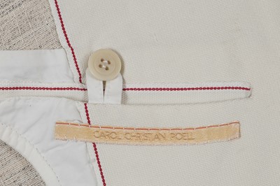 Lot 42 - A Carol Christian Poell men's white cotton 'Self Edge' blazer, 2014