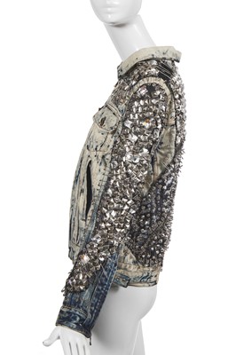 Lot 81 - A Balmain by Christophe Decarnin American flag denim and leather jacket, Spring-Summer 2011