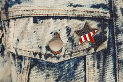Lot 81 - A Balmain by Christophe Decarnin American flag denim and leather jacket, Spring-Summer 2011