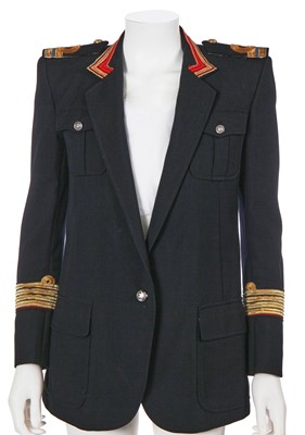 Lot 19 - A Balmain by Christophe Decarnin black gabardine military-inspired jacket, Autumn-Winter 2011-12