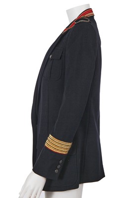 Lot 19 - A Balmain by Christophe Decarnin black gabardine military-inspired jacket, Autumn-Winter 2011-12