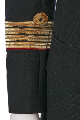 Lot 19 - A Balmain by Christophe Decarnin black gabardine military-inspired jacket, Autumn-Winter 2011-12