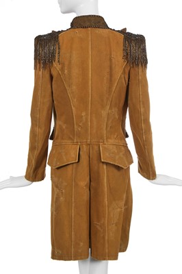 Lot 83 - A Balmain by Christophe Decarnin khaki canvas military-inspired tailcoat, Spring-Summer 2010