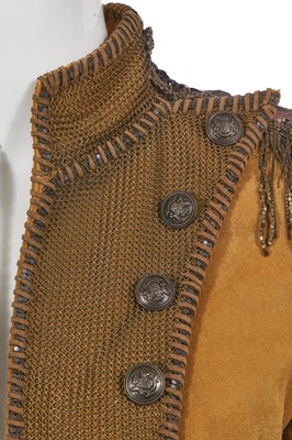 Lot 83 - A Balmain by Christophe Decarnin khaki canvas military-inspired tailcoat, Spring-Summer 2010