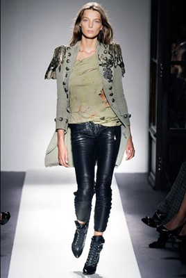 Lot 84 - A Balmain by Christophe Decarnin green cotton military-inspired coat, Spring-Summer 2010
