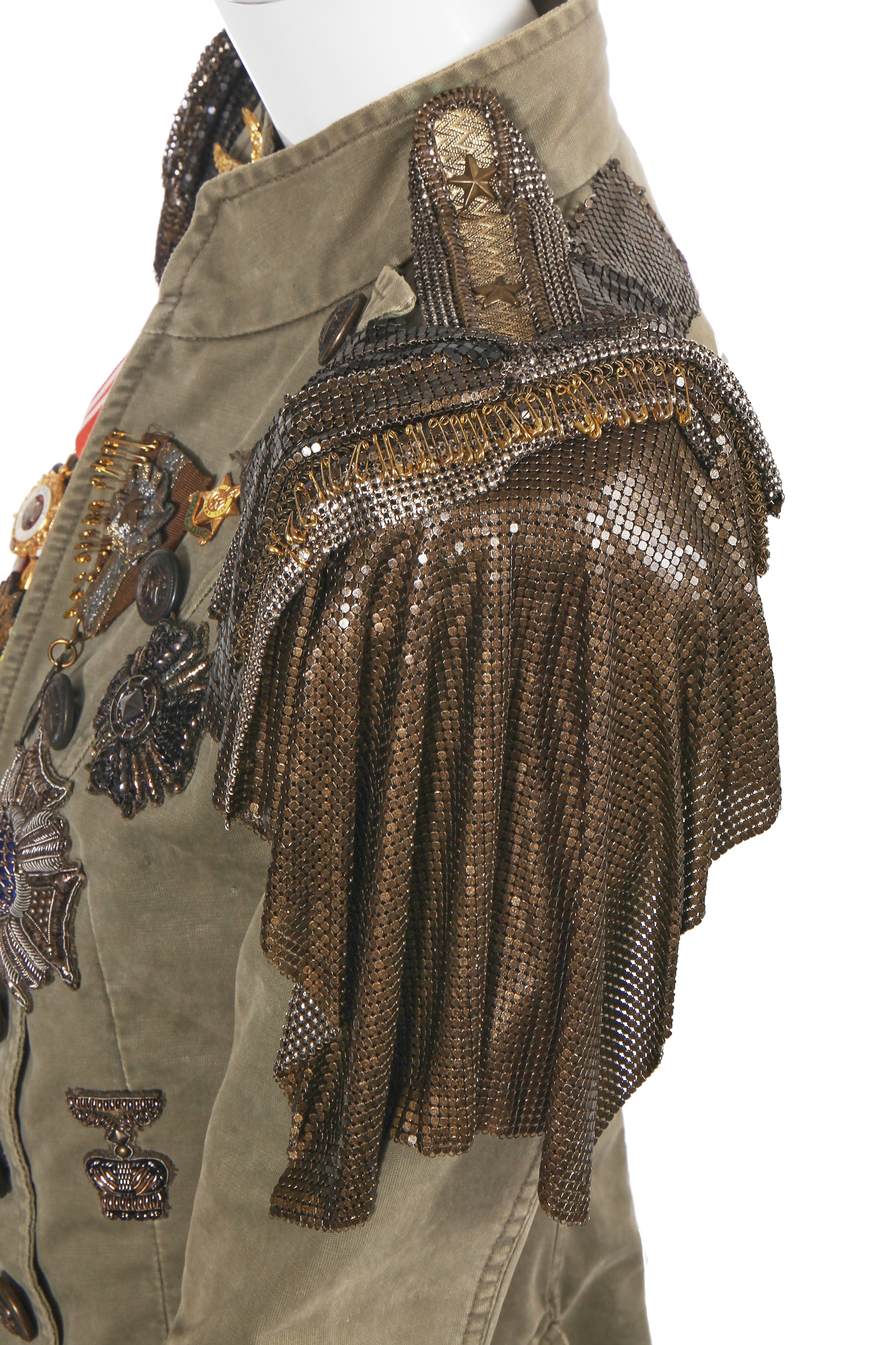 jack1984 BALMAIN military jacketジャケット Lot 50 - A Balmain by Olivier Rousteing khaki canvas