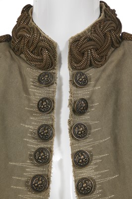 Lot 85 - A Balmain by Christophe Decarnin green cotton military-inspired coat, Spring-Summer 2010