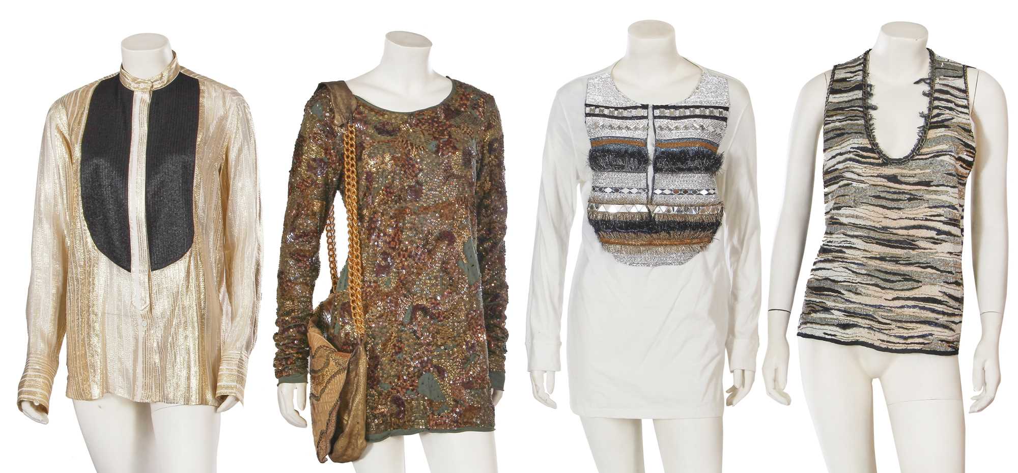 Click for high resolution Lot 235 - A group of Balmain tops and accessories, 2010s