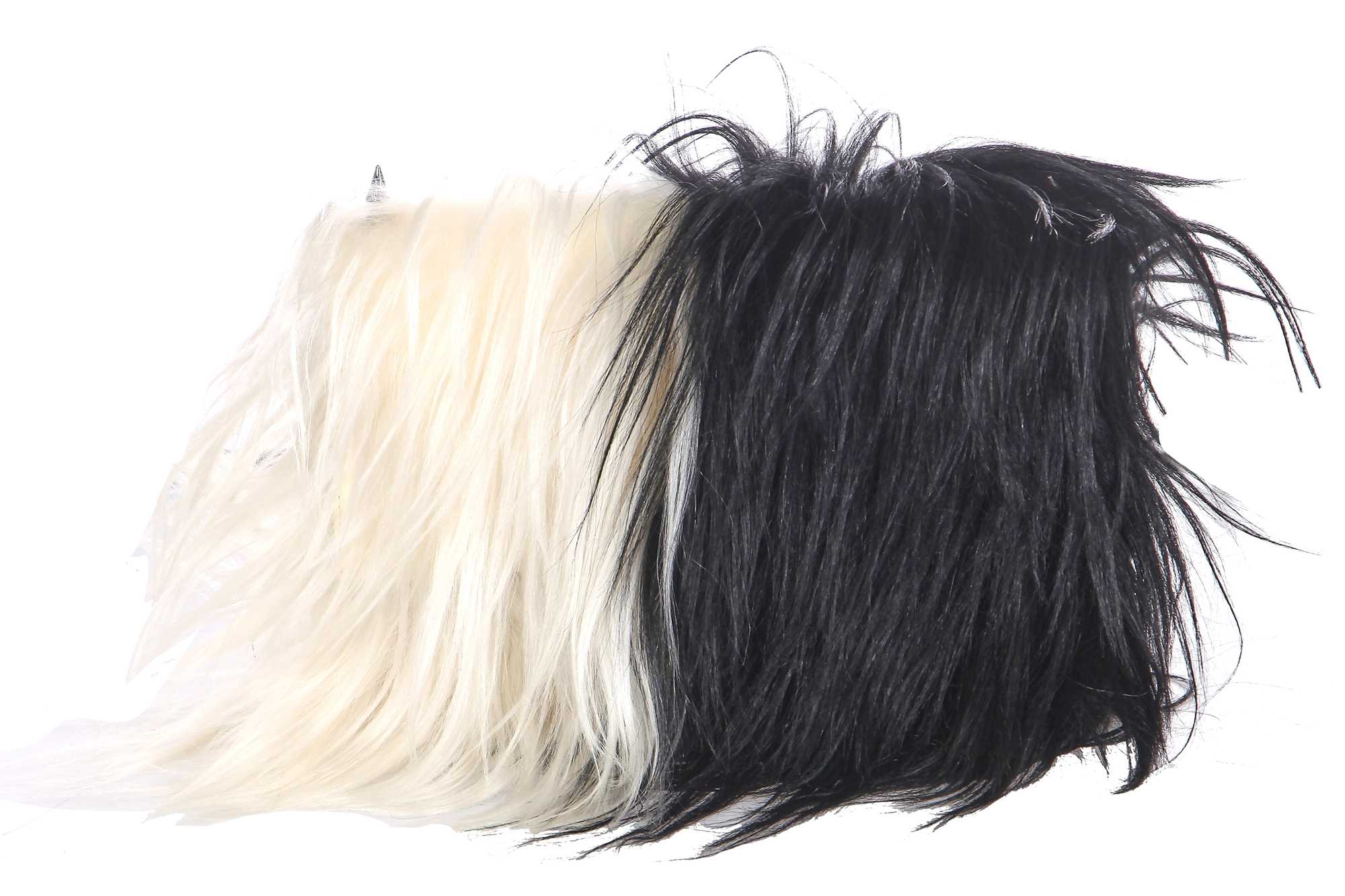 Click for high resolution Lot 236 - A Chrome Hearts black and white goat hair clutch, circa 2010