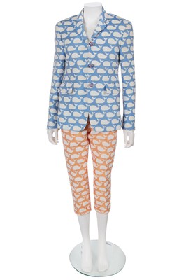 Lot 14 - A Thom Browne men's jacquard woven cotton summer suit, Spring-Summer 2013