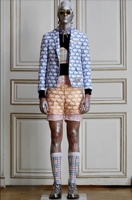 Lot 14 - A Thom Browne men's jacquard woven cotton summer suit, Spring-Summer 2013