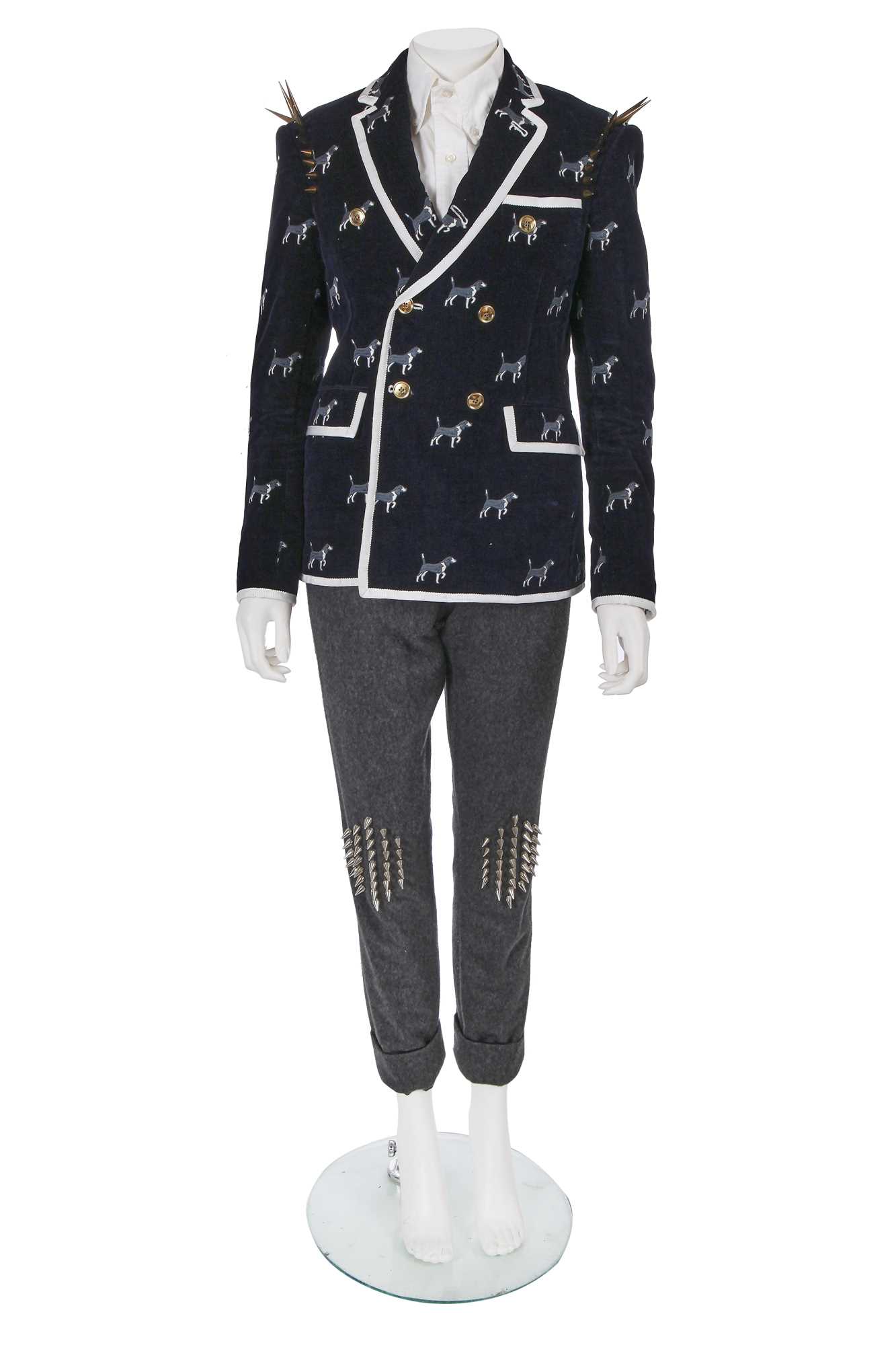 Click for high resolution Lot 16 - A Thom Browne men's spike-studded suit, Autumn-Winter 2012-13