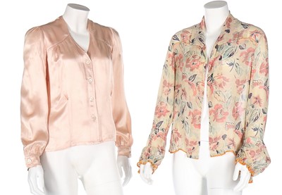Lot 8 - A large group of colourful blouses and...