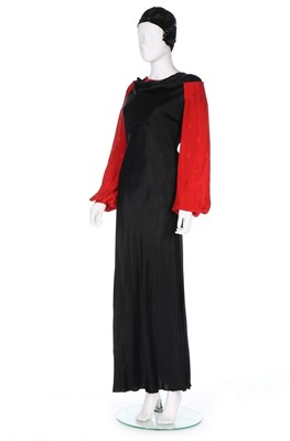 Lot 9 - Ten black and red evening/afternoon dresses,...