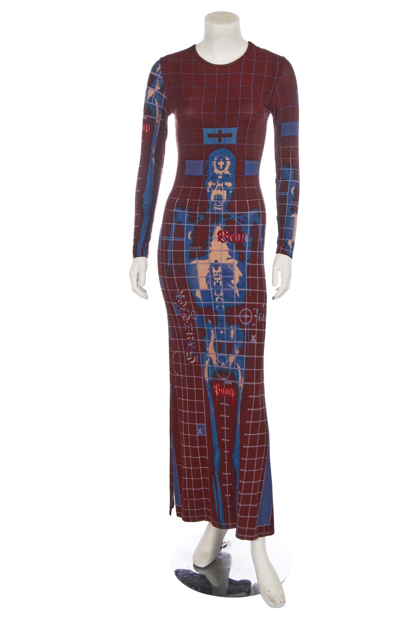 Lot 312 - A Jean Paul Gaultier printed jersey dress, 'Cyberbaba' collection, Spring-Summer 1996