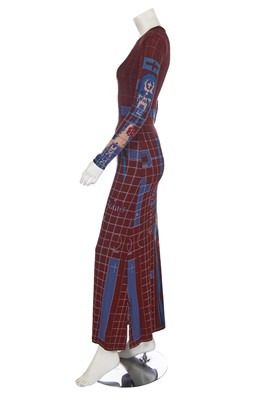 Lot 312 - A Jean Paul Gaultier printed jersey dress, 'Cyberbaba' collection, Spring-Summer 1996