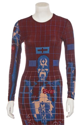 Lot 312 - A Jean Paul Gaultier printed jersey dress, 'Cyberbaba' collection, Spring-Summer 1996