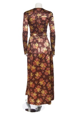 Lot 496 - A Biba floral printed satin ensemble, circa 1970