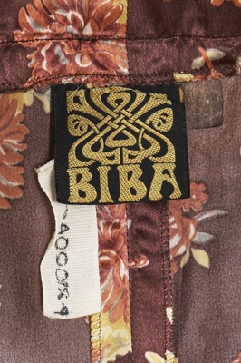 Lot 496 - A Biba floral printed satin ensemble, circa 1970