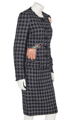 Lot 271 - A Moschino black and grey tweed wool suit, 2000s