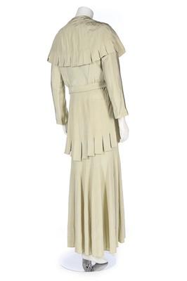 Lot 157 - A Lucien Lelong couture pale green silk gown...