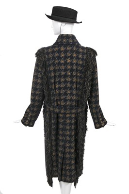 Lot 18 - A fine Chanel by Karl Lagerfeld painted bouclé wool double-breasted coat, 'Paris-Dallas' collection, Métiers d'Art, Pre-Fall 2014
