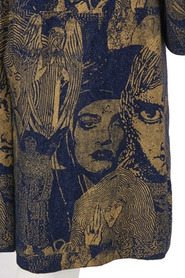 Lot 254 - A Roisin Dubh screen printed denim coat, 2003