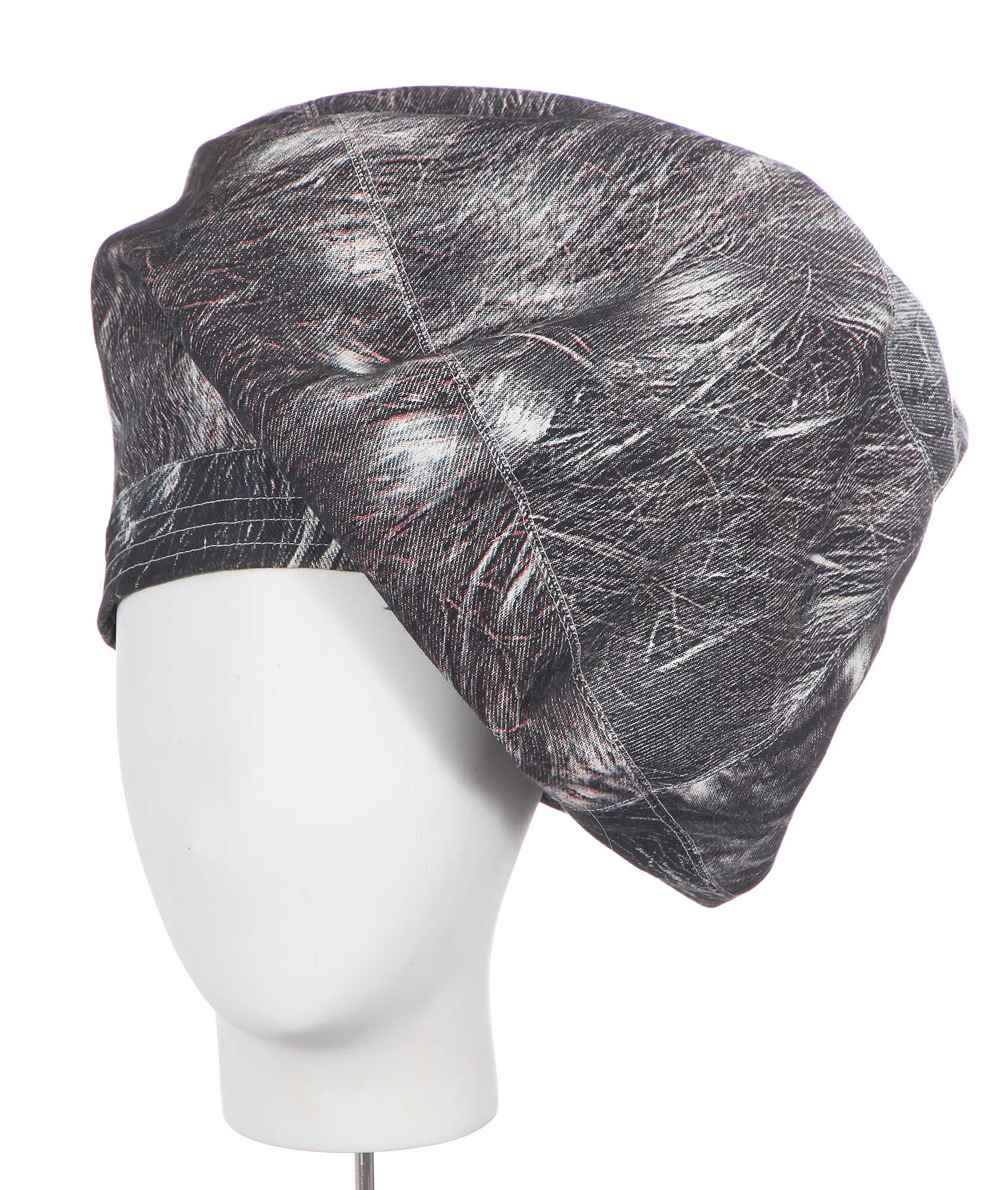 Lot 329 - A Vivienne Westwood cotton hair-print hat, 'Salon' collection, Spring-Summer 1992