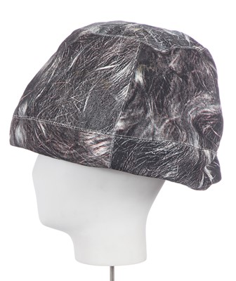 Lot 329 - A Vivienne Westwood cotton hair-print hat, 'Salon' collection, Spring-Summer 1992