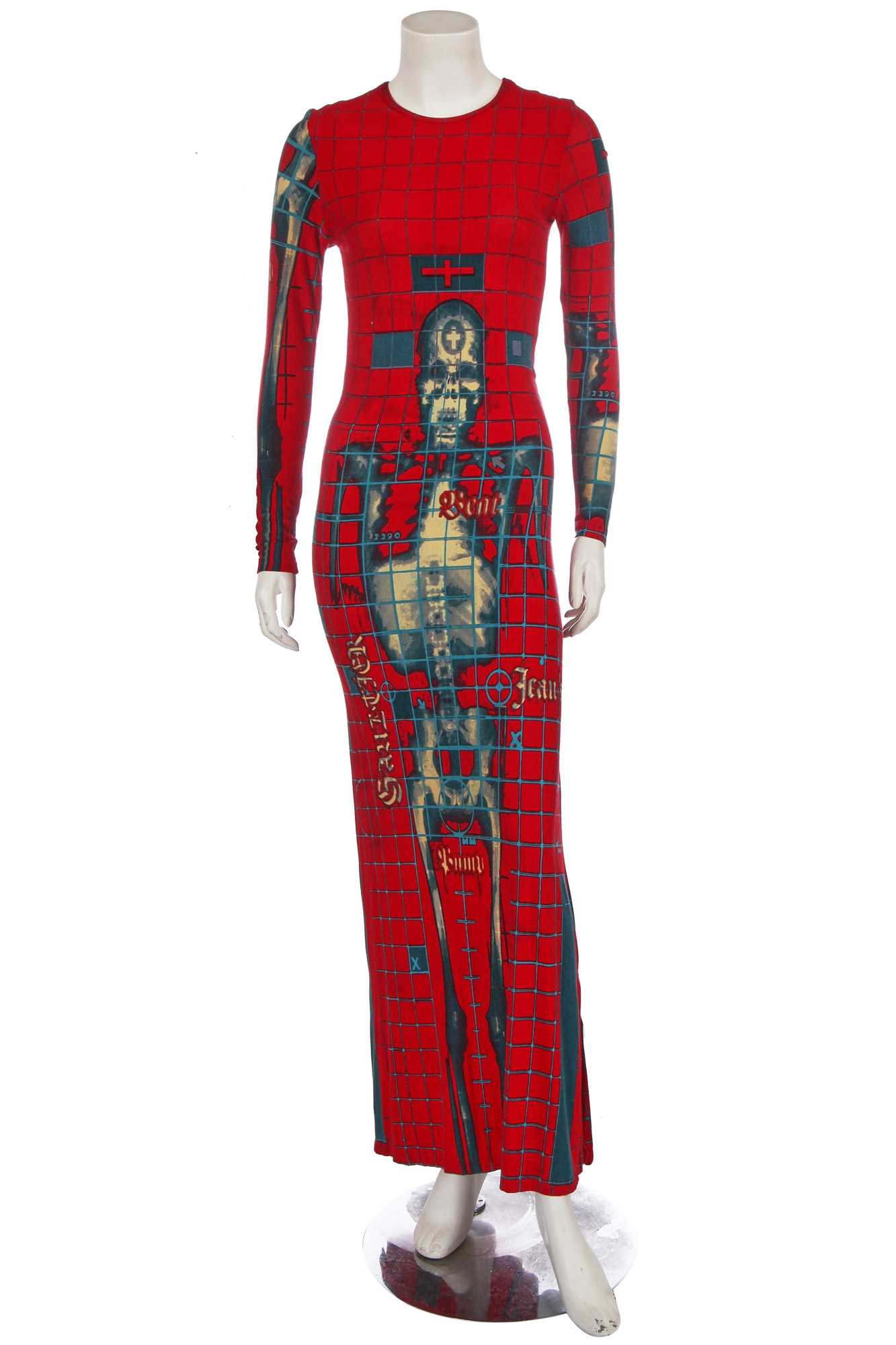 Lot 311 - A Jean Paul Gaultier printed jersey dress, 'Cyberbaba' collection, Spring-Summer 1996