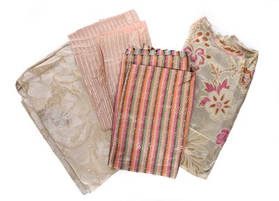 Lot 428 - A quantity of lamé fabric lengths, 1930s,...