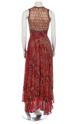 Lot 512 - A Thea Porter embroidered dress and velvet bolero, circa 1972