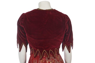 Lot 512 - A Thea Porter embroidered dress and velvet bolero, circa 1972