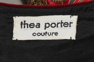Lot 512 - A Thea Porter embroidered dress and velvet bolero, circa 1972