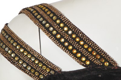Lot 614 - A velvet evening gown and coat, early 1930s