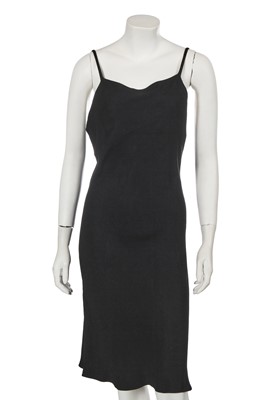 Lot 356 - A John Galliano black satin-backed crêpe slip dress, circa 1990