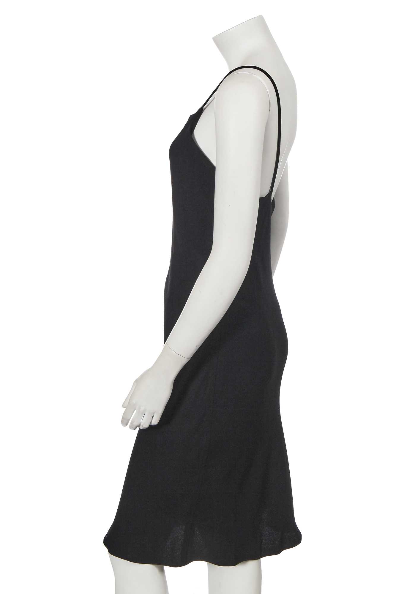Lot 356 - A John Galliano black satin-backed crêpe slip dress, circa 1990