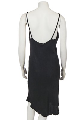 Lot 356 - A John Galliano black satin-backed crêpe slip dress, circa 1990
