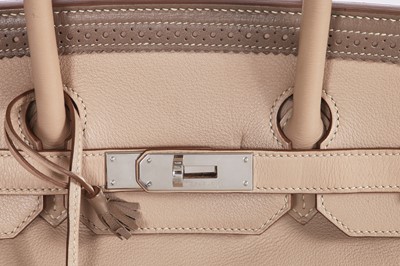 Lot 49 - An Hermès Étoupe & Argile swift leather ghillies birkin 35, 2012